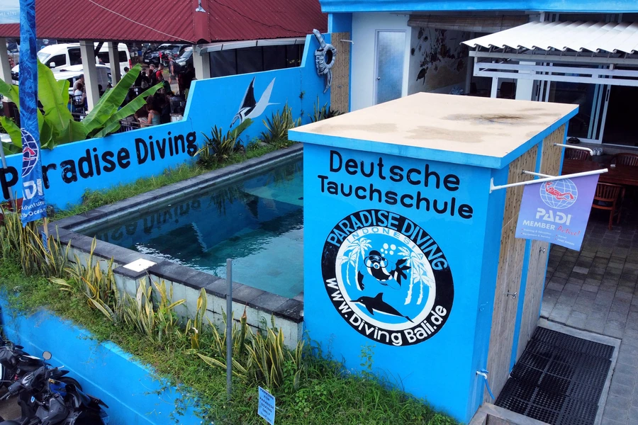 Paradise Diving Bali base in Padang Bai